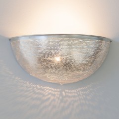 WALL LAMP HALF BALL SILVER PLATED 